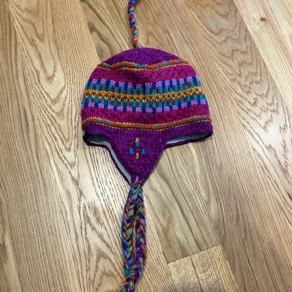 Colorful Knit Wool Hat-fleece lined